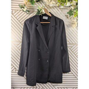MODERN CITIZEN Women's Black Double Breast Coat Jacket Lightweight Size